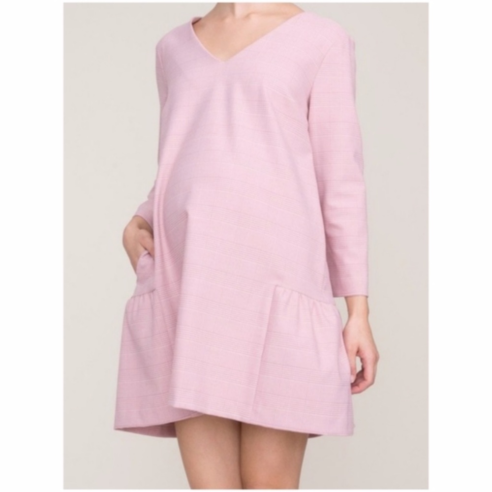Hatch Maternity Pink Plaid ‘Heidi’ Maternity Dress Size 1 Small